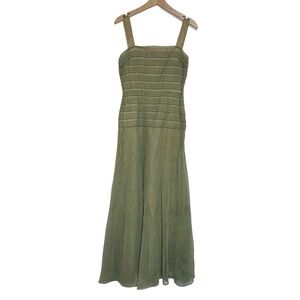 Susan Small London Vintage 1940's-50's green chiffon timeless gown